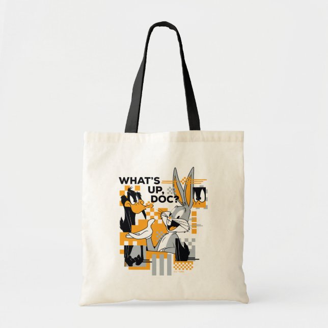 DAFFY DUCK™ & BUGS BUNNY™ Glitch Tote Bag (Front)