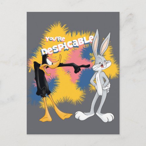 DAFFY DUCK  BUGS BUNNY Youre Despicable Postcard