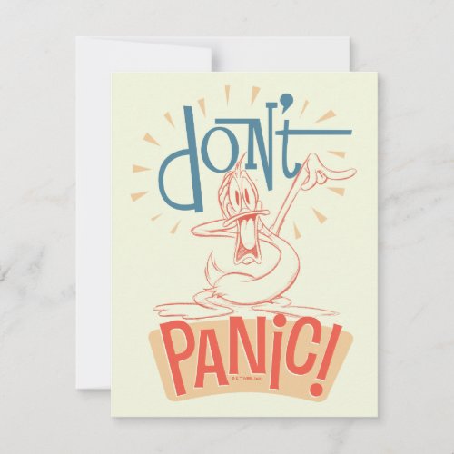 DAFFY DUCKâ  Dont Panic Note Card