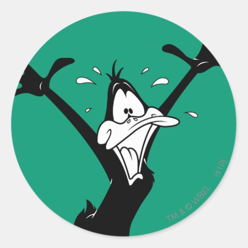 DAFFY DUCK Excited Classic Round Sticker