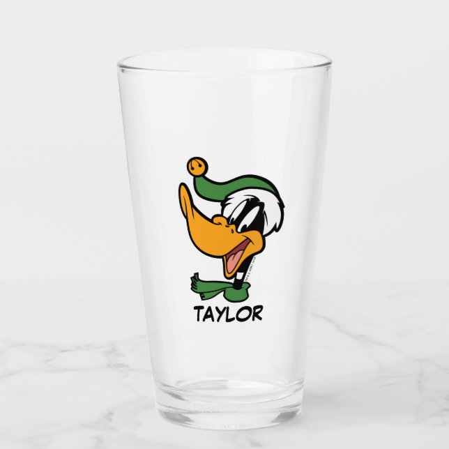 DAFFY DUCK™ "Happy Holi-Daze" Glass (Front)