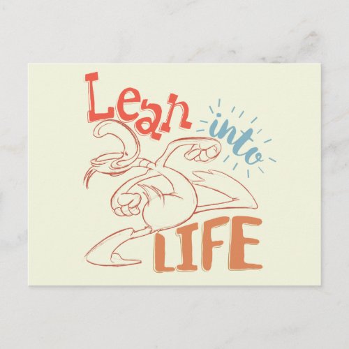 DAFFY DUCKâ  Lean into Life Postcard