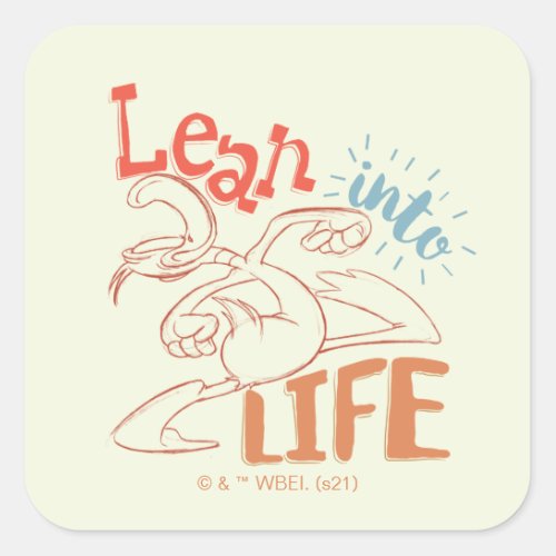 DAFFY DUCK  Lean into Life Square Sticker