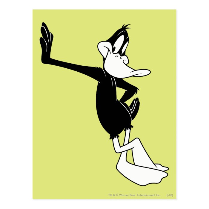 Daffy Duck Leaning Against a Wall Postcard
