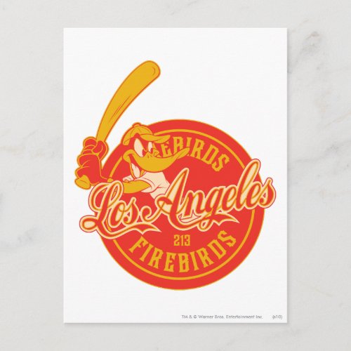 DAFFY DUCKâ Los Angeles Firebirds Logo Postcard