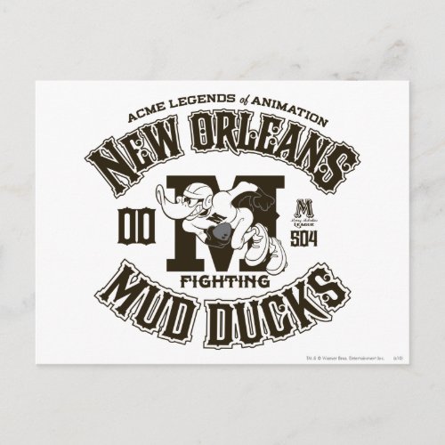 DAFFY DUCKâ New Orleans Mud Ducks Logo 2 Postcard
