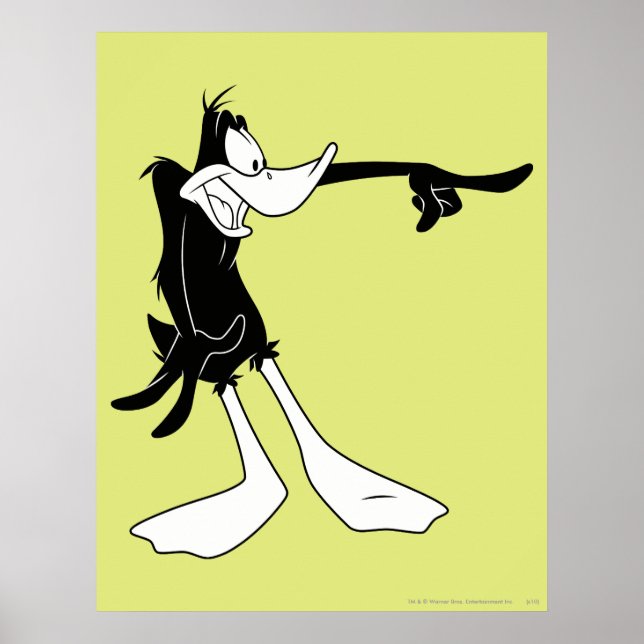 DAFFY DUCK™ Shocked and Pointing Poster (Front)