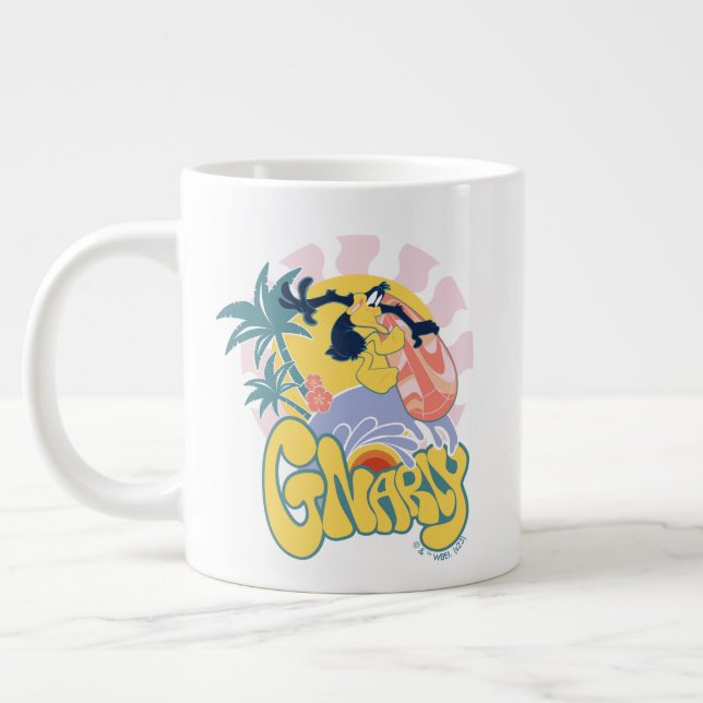 DAFFY DUCK™ Surfing - Gnarly Giant Coffee Mug (Left)