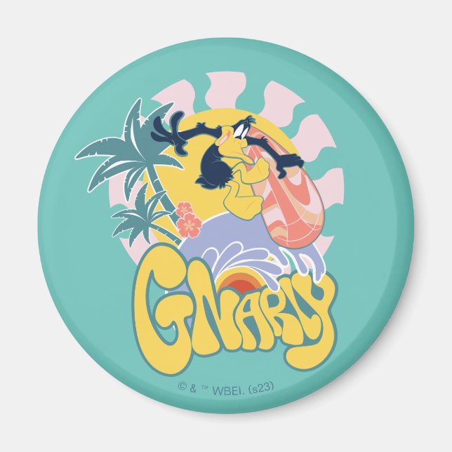DAFFY DUCK™ Surfing - Gnarly Magnet (Front)