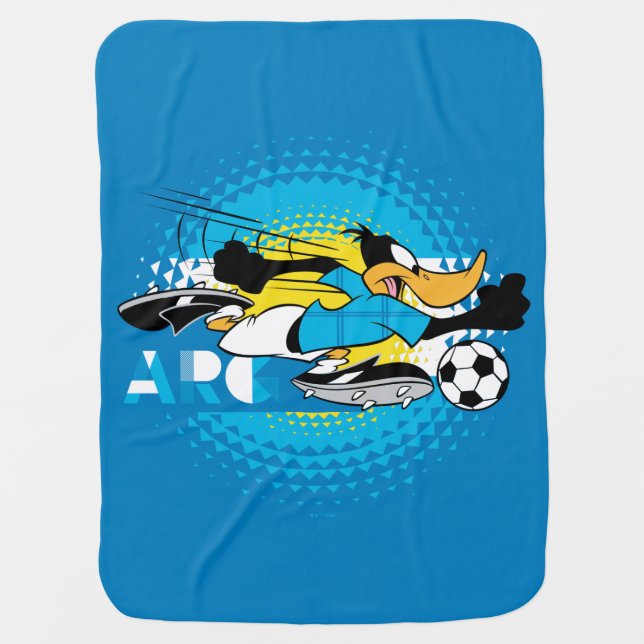 DAFFY DUCK™ Team Argentina Soccer Graphic Baby Blanket (Front)