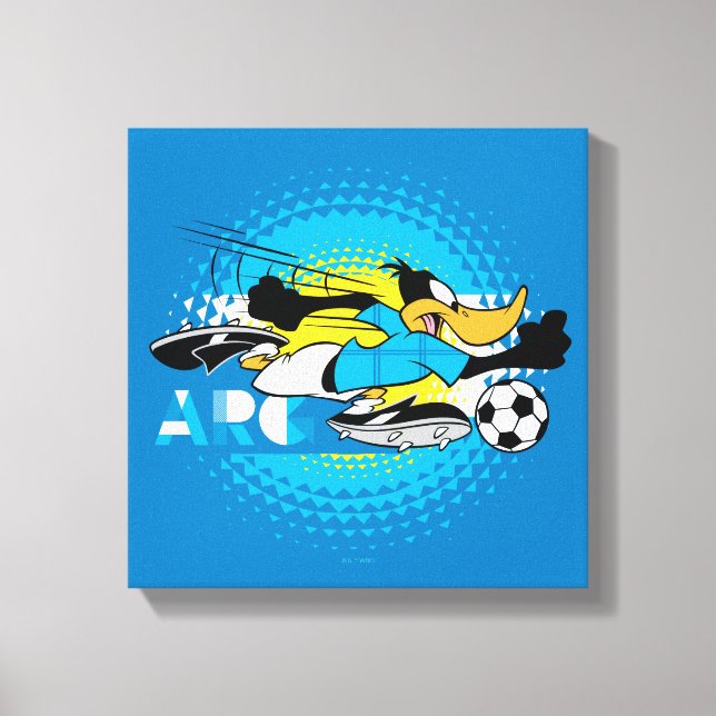 DAFFY DUCK™ Team Argentina Soccer Graphic Canvas Print (Front)