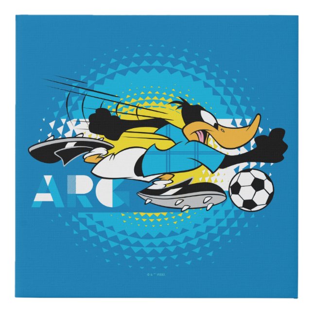 DAFFY DUCK™ Team Argentina Soccer Graphic Faux Canvas Print (Front)