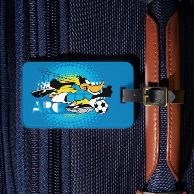 DAFFY DUCK™ Team Argentina Soccer Graphic Luggage Tag (Front Insitu 4)