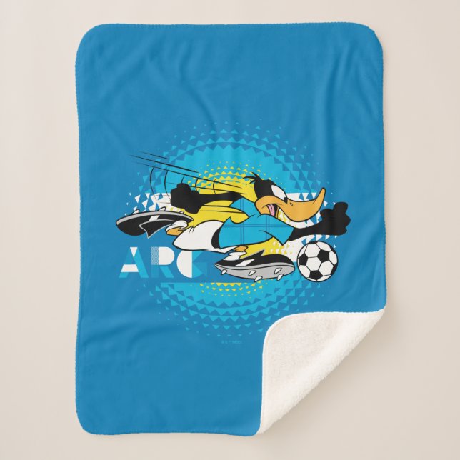 DAFFY DUCK™ Team Argentina Soccer Graphic Sherpa Blanket (Front)