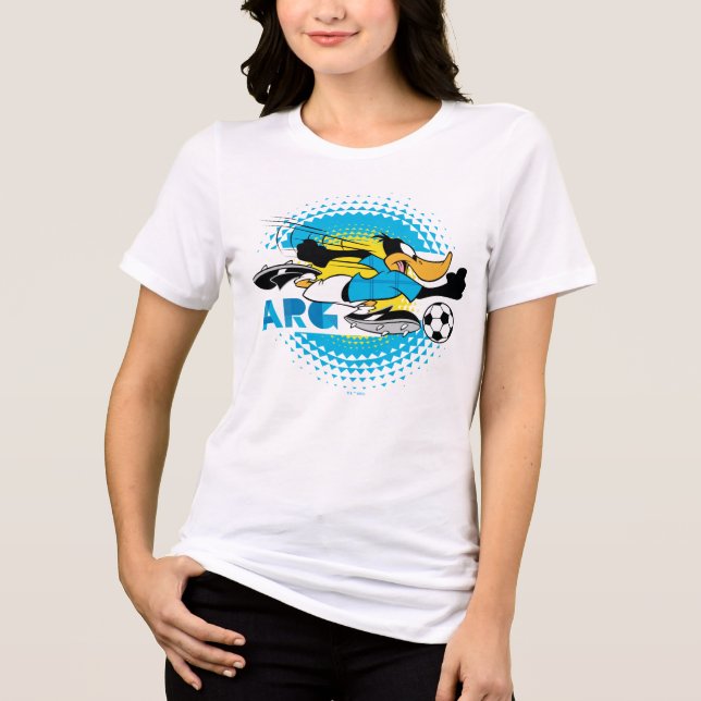 DAFFY DUCK™ Team Argentina Soccer Graphic Tri-Blend Shirt (Front)