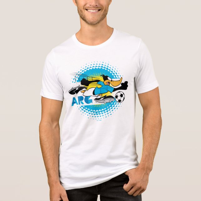 DAFFY DUCK™ Team Argentina Soccer Graphic Tri-Blend Shirt (Front)