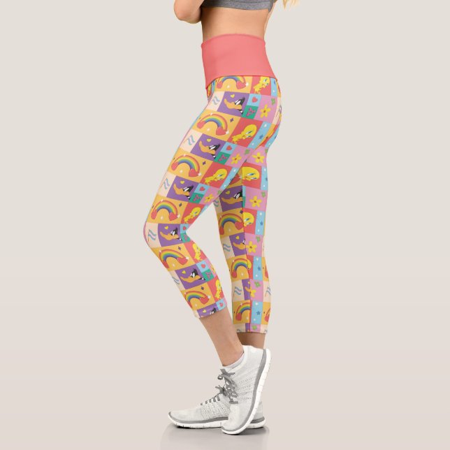 DAFFY DUCK™ & TWEETY™ - Pride Pattern Capri Leggings (Left)
