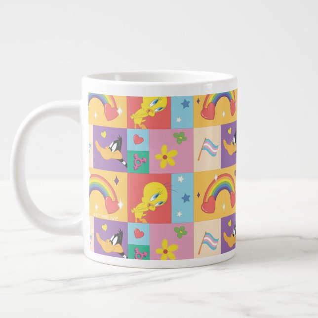 DAFFY DUCK™ & TWEETY™ - Pride Pattern Giant Coffee Mug (Left)