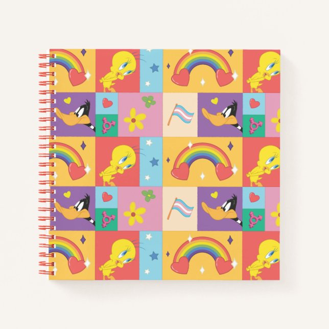 DAFFY DUCK™ & TWEETY™ - Pride Pattern Notebook (Front)