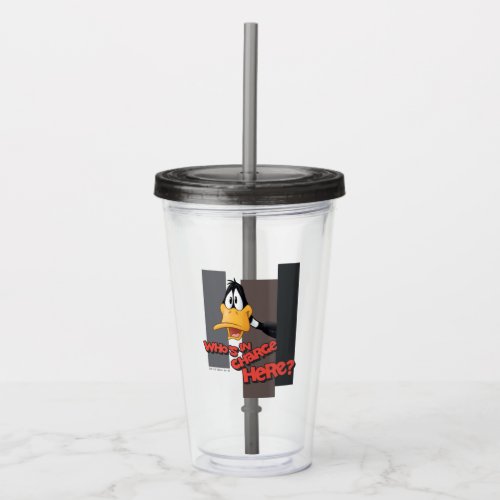 DAFFY DUCK Whos In Charge Here Acrylic Tumbler