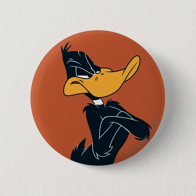 DAFFY DUCK™ with Arms Crossed Pinback Button (Front)