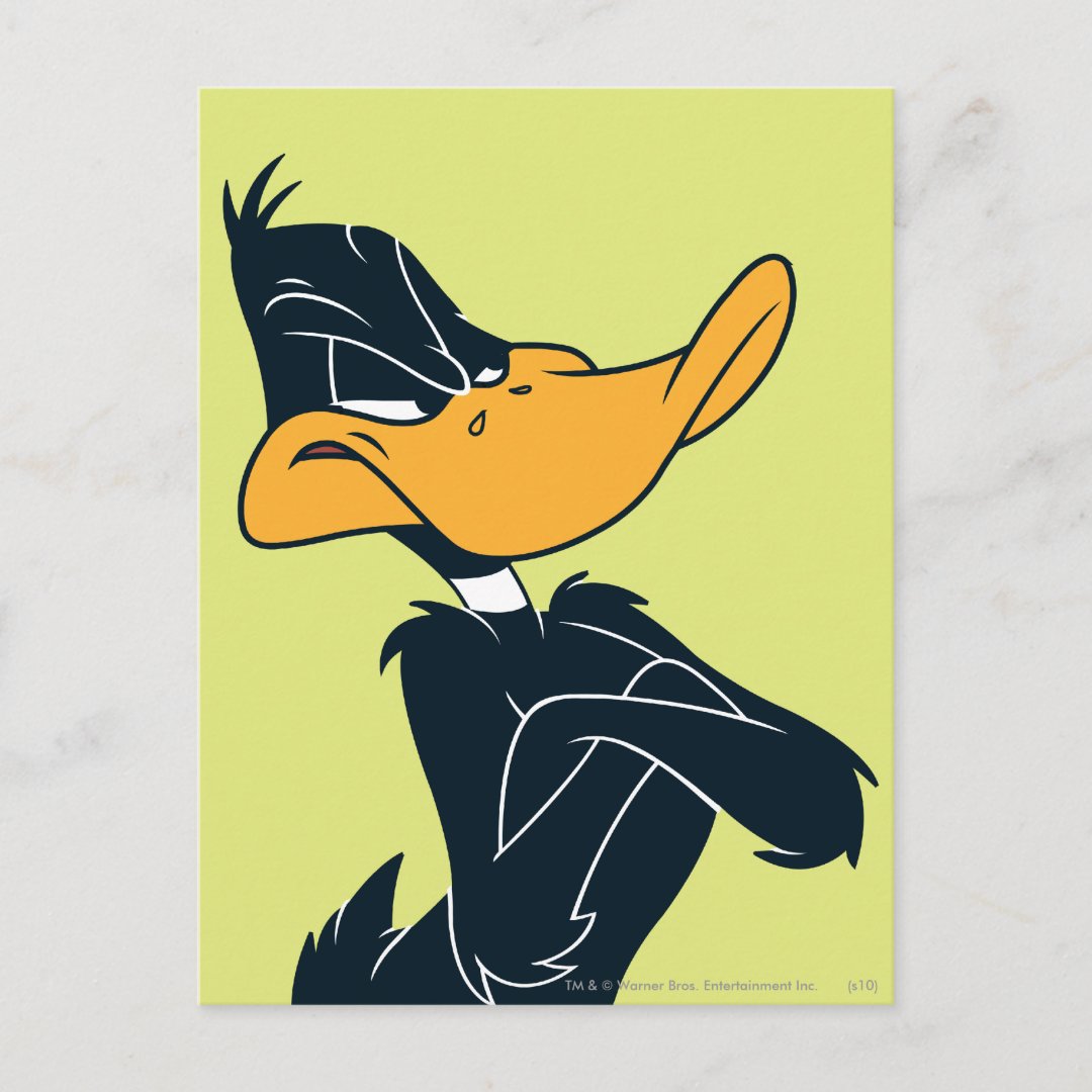 DAFFY DUCK™ with Arms Crossed Postcard | Zazzle