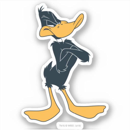 DAFFY DUCK™ with Arms Crossed Sticker | Zazzle