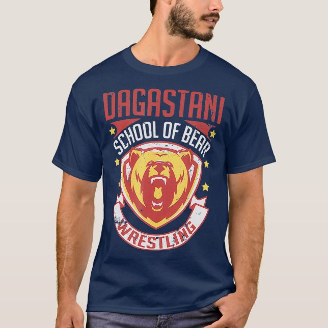 Dagastani Bear Wrestling Sambo MMA Grappling T-Shirt (Front)