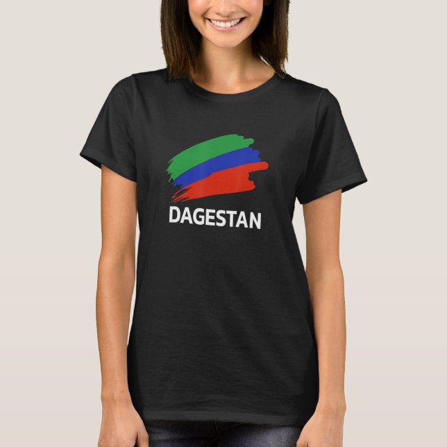 Dagestan Dagestani Dagestaner Flag Wrestler T-Shirt (Front)