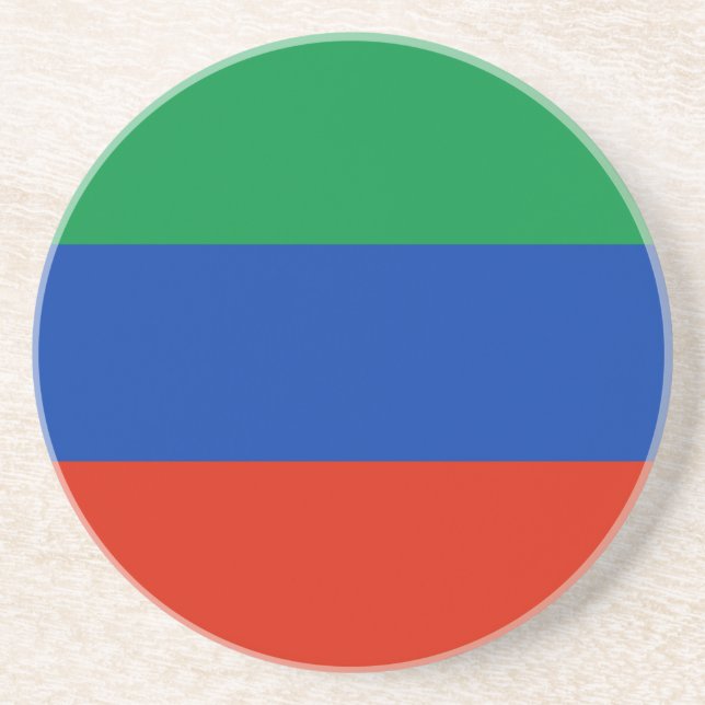Dagestan Flag Coaster (Front)
