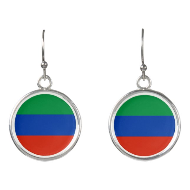 Dagestan Flag Earrings (Front)