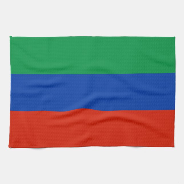 Dagestan Flag Kitchen Towel (Horizontal)