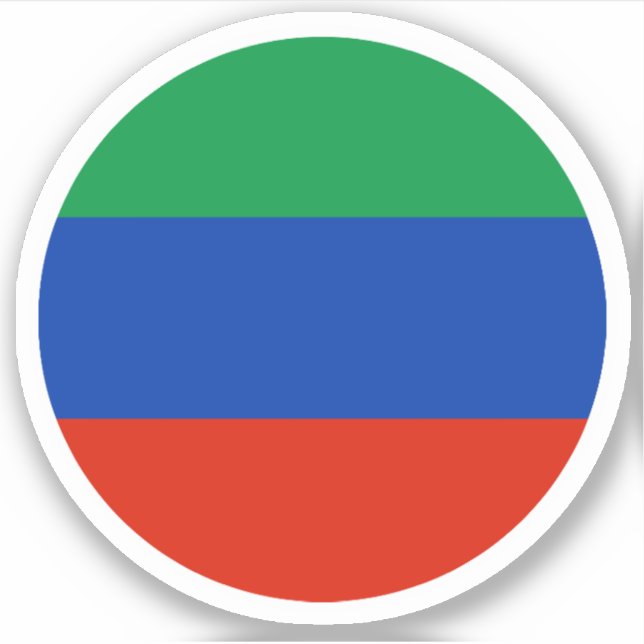 Dagestan Flag Round Sticker (Front)
