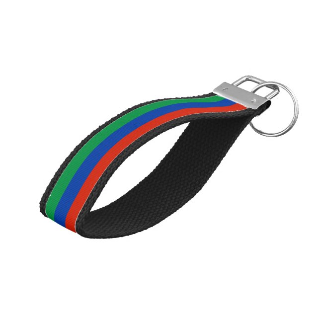 Dagestan Flag Wrist Keychain (Angled Up)