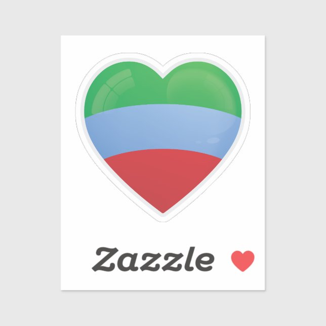 Dagestan Love Flag Sticker (Sheet)