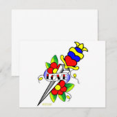 Dagger Flowers and Love Tattoo (Front/Back)