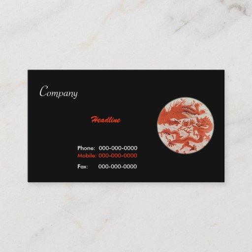Customizable Dagon And Phoenix Business Card