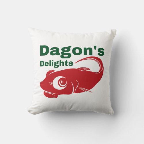 Dagons Delights Seafood Throw Pillow