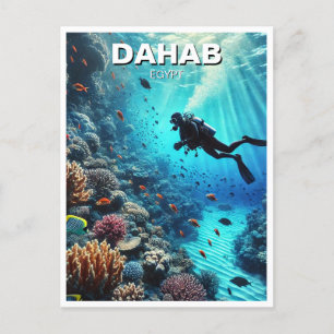 Dahab Egypt Scuba Diver Postcard