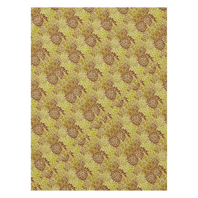 dahila grace floral pattern tablecloth (Front)