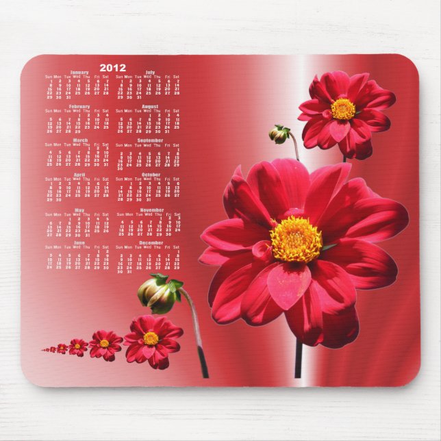 Dahlia 2 calendar ~ mousepad (Front)
