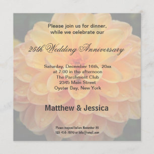 Dahlia Anniversary Invitation