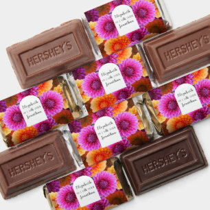 Dahlia Autumn Floral Wedding Hershey's Miniatures