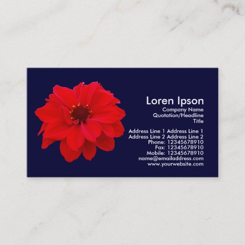 Dahlia Bishop of Llandaff _ Dark Navy Blue Business Card