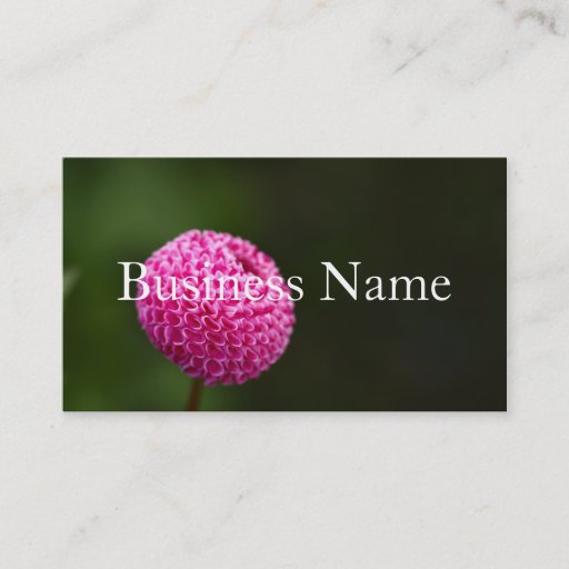 Customizable Dahlia  Business Card