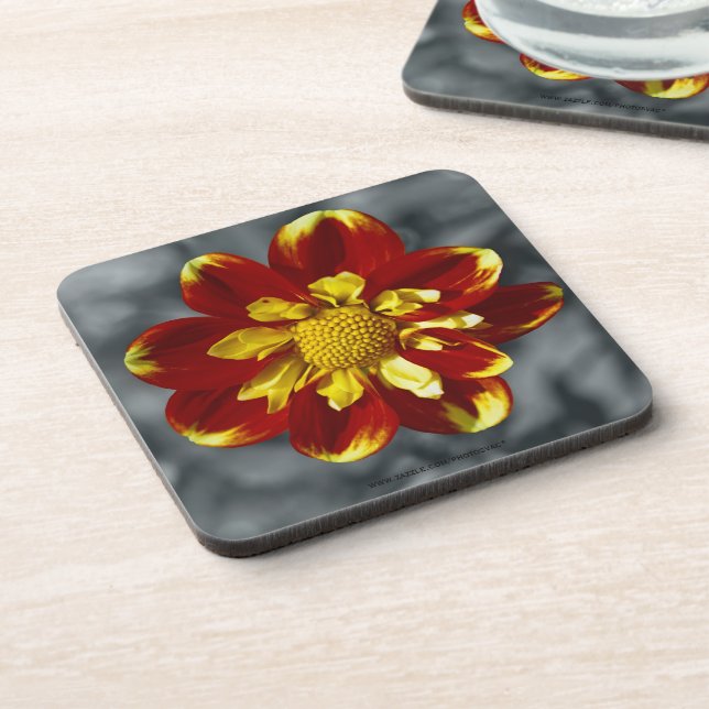 Dahlia Cork Coaster (Left Side)
