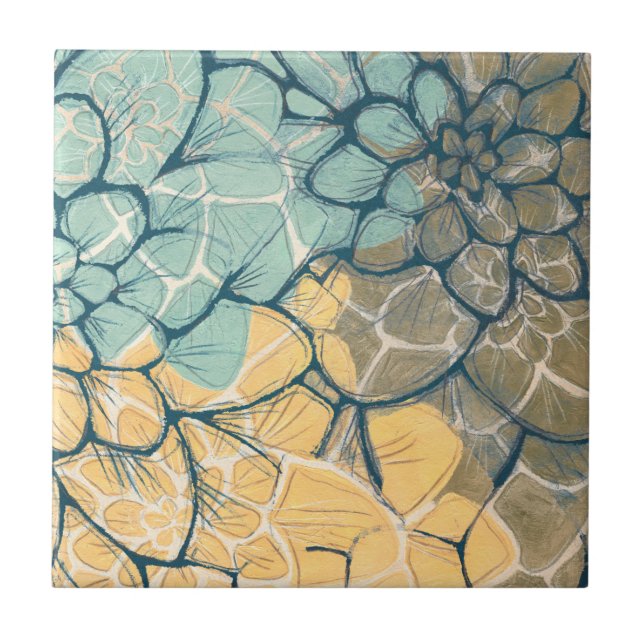 Dahlia Dance I Ceramic Tile (Front)