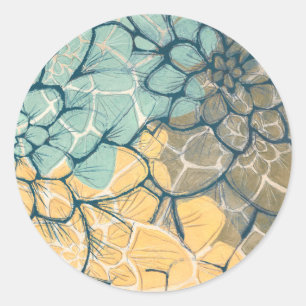 Dahlia Dance I Classic Round Sticker