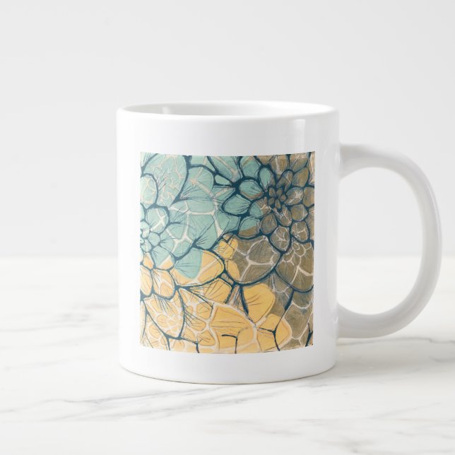 Dahlia Dance I Large Coffee Mug (Right)