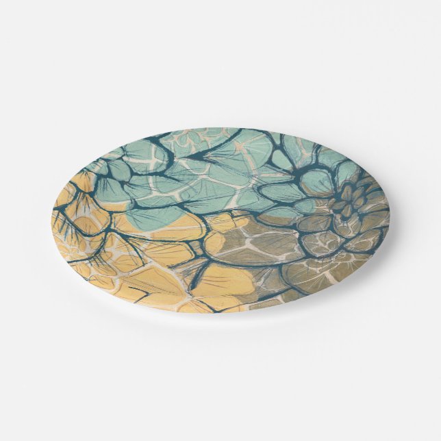 Dahlia Dance I Paper Plates (Angled)